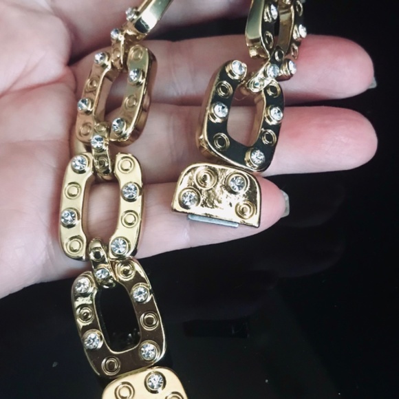 18 KT GOLD PLATED BRACELET Exquisite Luxury Designer STUNNING!  NEW CONDITION - Picture 12 of 16